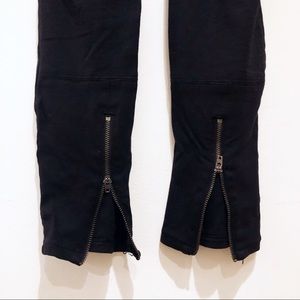 Black Express Stretchy Zipper Ankle Cropped Pants